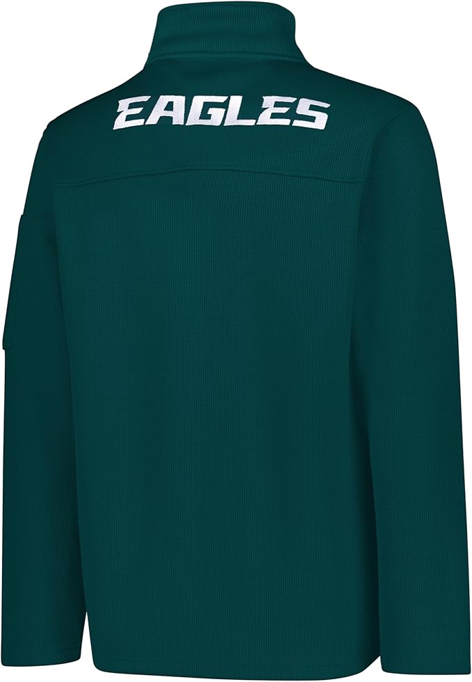 NFL Official Adults Quarter-Zip Super Soft Pullover Sweatshirt with Zipper Pockets - Unisex|Philadelphia Eagles