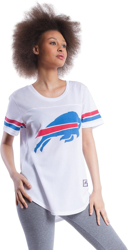 NFL Official Women's Super Soft Mesh Jersey T-Shirt|Buffalo Bills