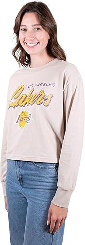 Ultra Game NBA Los Angeles Lakers Women's Super-Soft Crop Top Shirt|Los Angeles Lakers - UltraGameShop