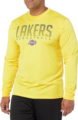 Ultra Game NBA Los Angeles Lakers Men's Super Soft Game Day Long Sleeve T-Shirt |Los Angeles Lakers - UltraGameShop