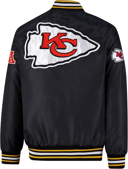 Ultra Game Adults NFL Official Supreme Satin Jacket|Kansas City Chiefs