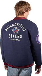 Ultra Game Men's Philadelphia 76ers Game Time Varsity Jacket|Philadelphia 76ers - UltraGameShop