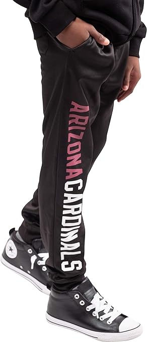 Ultra Game Boys' High Performance Moisture Wicking Fleece Jogger Sweatpants|Arizona Cardinals - UltraGameShop