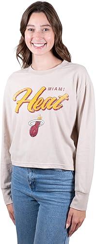 Ultra Game NBA Miami Heat Women's Super-Soft Crop Top Shirt|Miami Heat - UltraGameShop