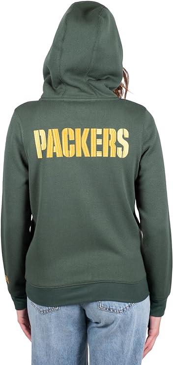 Ultra Game NFL Green Bay Packers Womens Full Zip Soft Marl Knit Hoodie Sweatshirt Jacket|Green Bay Packers - UltraGameShop