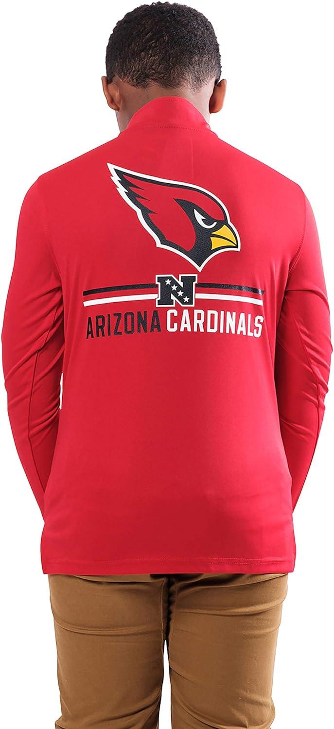 Ultra Game NFL Arizona Cardinals Youth Super Soft Quarter Zip Long Sleeve T-Shirt|Arizona Cardinals - UltraGameShop