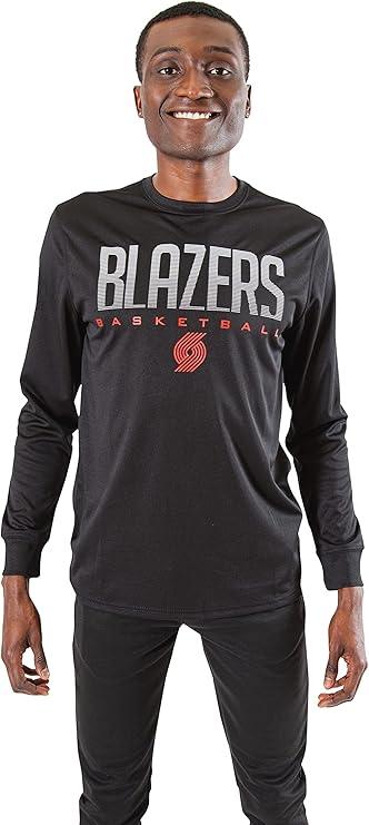 Ultra Game NBA Portland Trail Blazers Men's Super Soft Game Day Long Sleeve T-Shirt |Portland Trail Blazers - UltraGameShop