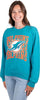 Ultra Game NFL Miami Dolphins Womens Long Sleeve Fleece Sweatshirt|Miami Dolphins