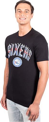 Ultra Game Men's NBA Philadelphia 76ers Arched Plexi Short Sleeve T-Shirt|Philadelphia 76ers - UltraGameShop