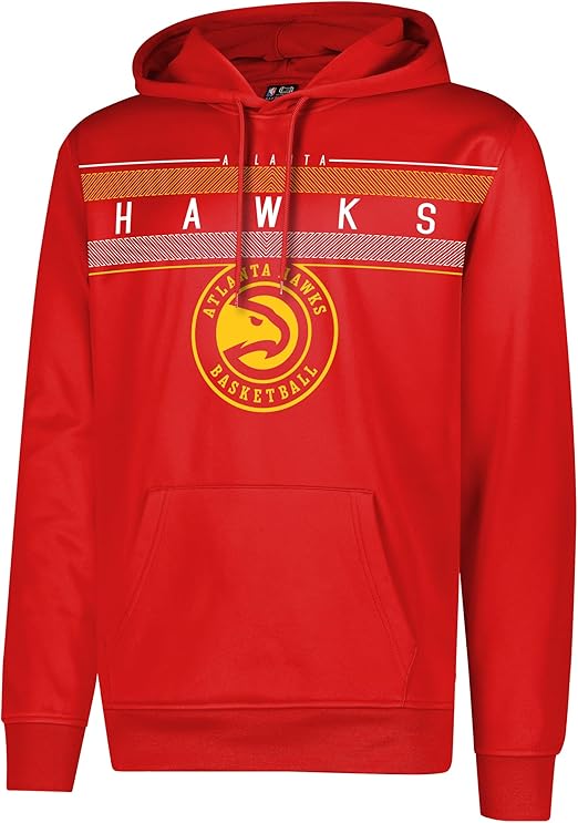 Ultra Game NBA Official Men‚Äôs Soft Fleece Hoodie Pullover Sweatshirt - Unisex, Atlanta Hawks, Team Color|Atlanta Hawks