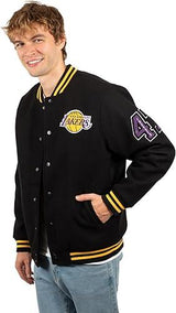 Ultra Game Los Angeles Lakers Men's Game Time Varsity Jacket|Los Angeles Lakers - UltraGameShop