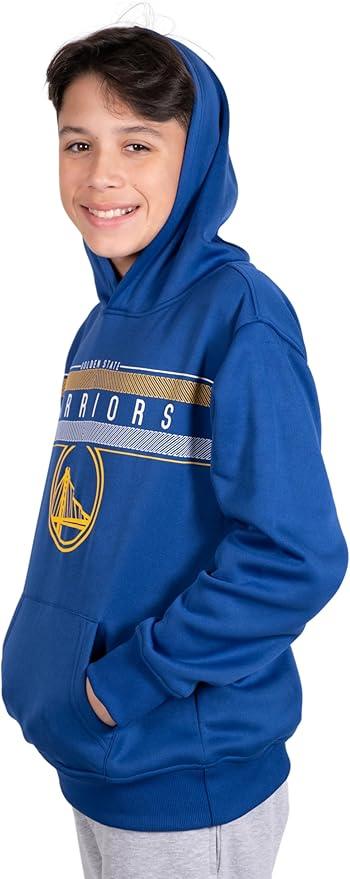 Ultra Game NBA Golden State Warriors Boys Super Soft Poly Midtwon Pullover Hoodie Sweatshirt|Golden State Warriors - UltraGameShop