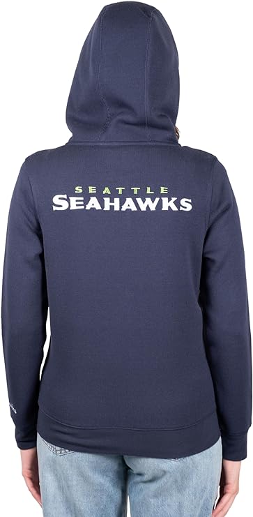 Ultra Game NFL Seattle Seahawks Womens Full Zip Soft Marl Knit Hoodie Sweatshirt Jacket|Seattle Seahawks - UltraGameShop
