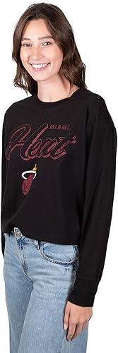 Ultra Game NBA Miami Heat Women's Super-Soft Crop Top Shirt|Miami Heat - UltraGameShop