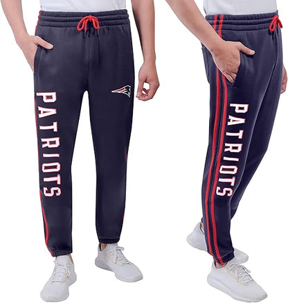 Ultra Game NFL Official Adults Super Soft Game Day Jogger Sweatpants - Unisex, New England Patriots|New England Patriots