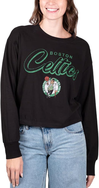 Ultra Game NBA Boston Celtics Women's Super-Soft Crop Top Shirt|Boston Celtics - UltraGameShop