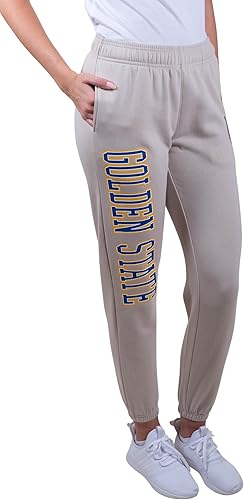 Ultra Game NBA Official Women's Super Soft Active Fleece Sweatpants Joggers, Golden State Warriors|Golden State Warriors