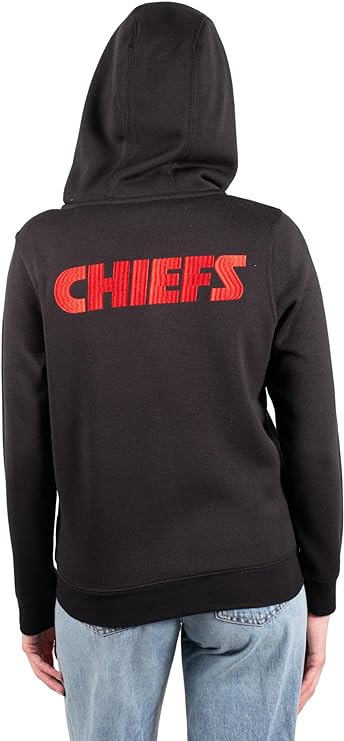 Ultra Game NFL Kansas City Chiefs Womens Full Zip Soft Marl Knit Hoodie Sweatshirt Jacket|Kansas City Chiefs - UltraGameShop