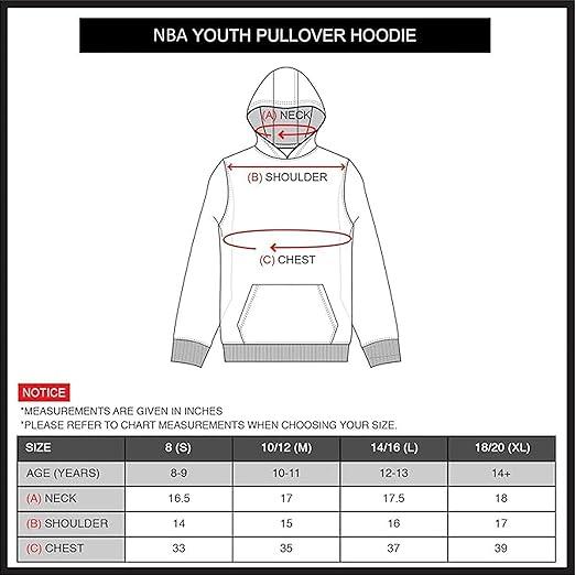 Ultra Game NBA Atlanta Hawks Boys Super Soft Poly Midtwon Pullover Hoodie Sweatshirt|Atlanta Hawks - UltraGameShop