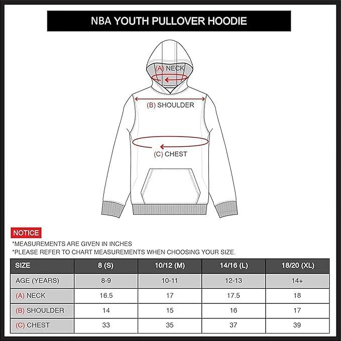 Ultra Game NBA Brooklyn Nets Boys Super Soft Poly Midtwon Pullover Hoodie Sweatshirt|Brooklyn Nets - UltraGameShop