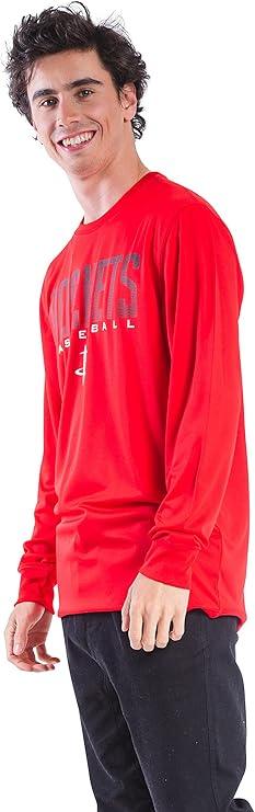 Ultra Game NBA Houston Rockets Men's Super Soft Game Day Long Sleeve T-Shirt |Houston Rockets - UltraGameShop