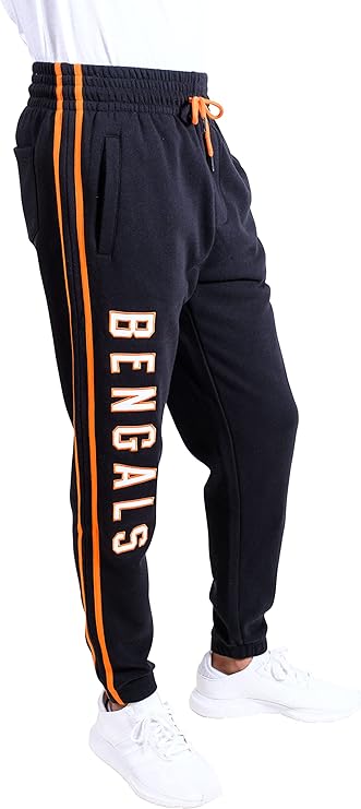 Ultra Game NFL Cincinnati Bengals Men's Active Super Soft Game Day Jogger Sweatpants|Cincinnati Bengals - UltraGameShop