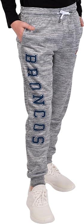 Ultra Game NFL Denver Broncos Youth High Performance Moisture Wicking Fleece Jogger Sweatpants|Denver Broncos - UltraGameShop