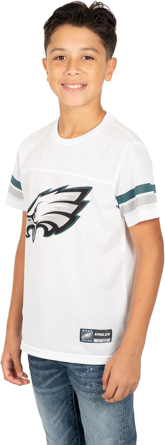 NFL Official Youth Super Soft Game Day Mesh Jersey Shirt|Philadelphia Eagles