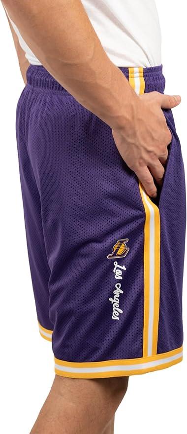 Ultra Game NBA Los Angeles Lakers Men's Slam Active Basketball Training Shorts|Los Angeles Lakers - UltraGameShop