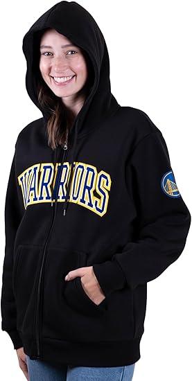 Ultra Game NBA Women's Golden State Warriors Super Soft Full Zip Hoodie Sweatshirt | Golden State Warriors - UltraGameShop