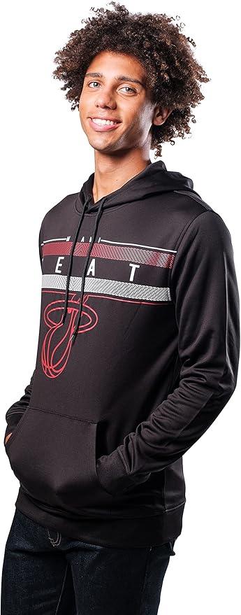 Ultra Game NBA Miami Heat Men's Fleece Hoodie Pullover Sweatshirt Poly Midtown |Miami Heat - UltraGameShop