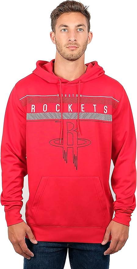 Ultra Game NBA Houston Rockets Men's Fleece Hoodie Pullover Sweatshirt Poly Midtown |Houston Rockets - UltraGameShop