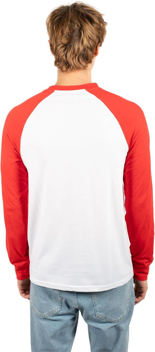 Ultra Game NBA Houston Rockets Men's Super Soft Raglan Baseball T-Shirt |Houston Rockets - UltraGameShop