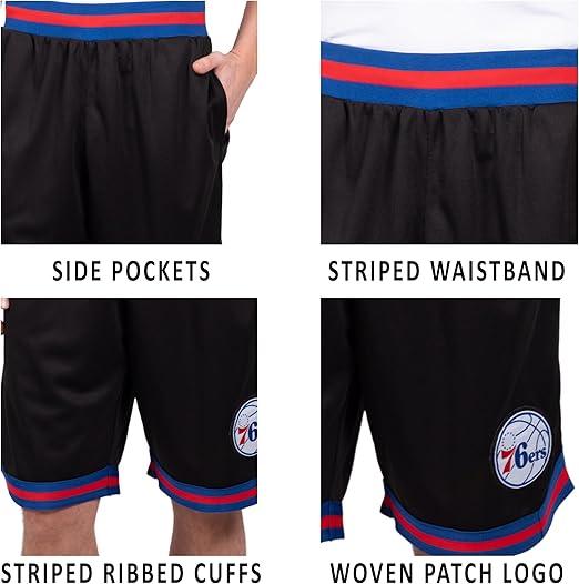 Ultra Game NBA Philadelphia 76ers Men's Active Knit Basketball Training Shorts|Philadelphia 76ers - UltraGameShop