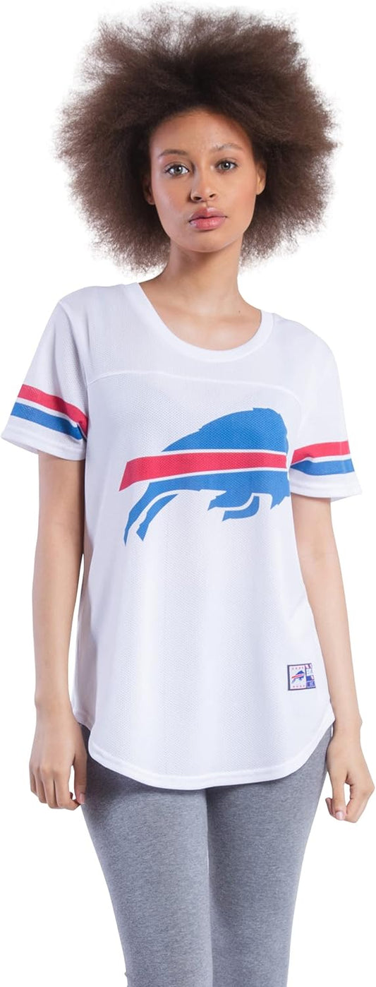 NFL Official Women's Super Soft Mesh Jersey T-Shirt|Buffalo Bills