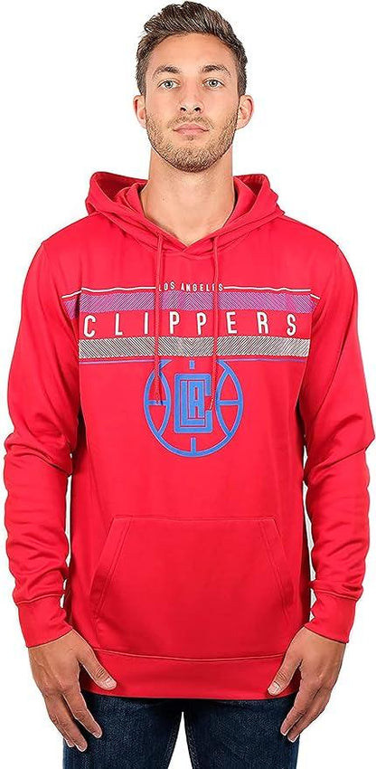 Ultra Game NBA Los Angeles Clippers Men's Fleece Hoodie Pullover Sweatshirt Poly Midtown |Los Angeles Clippers - UltraGameShop