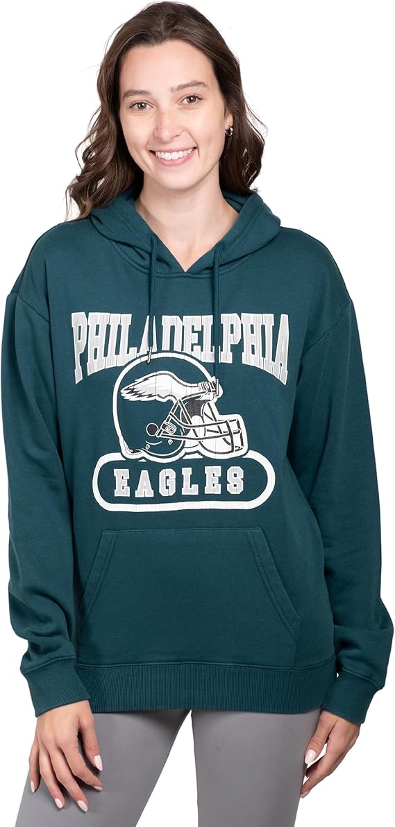 NFL Official Women's Super Soft Hoodie Pullover Sweatshirt|Philadelphia Eagles