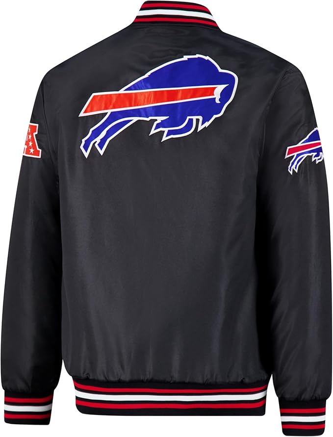 Ultra Game Adults NFL Official Supreme Satin Jacket|Buffalo Bills