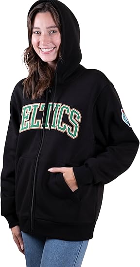 Ultra Game NBA Women's Boston Celtics Super Soft Full Zip Hoodie Sweatshirt | Boston Celtics - UltraGameShop