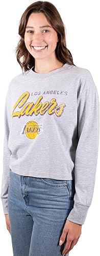 Ultra Game NBA Los Angeles Lakers Women's Super-Soft Crop Top Shirt|Los Angeles Lakers - UltraGameShop