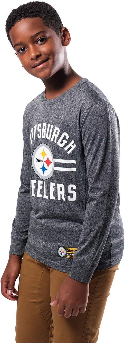 Ultra Game NFL Pittsburgh Steelers Youth Super Soft Supreme Long Sleeve T-Shirt|Pittsburgh Steelers - UltraGameShop