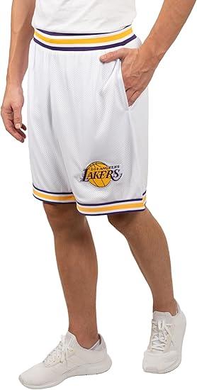 Ultra Game NBA Los Angeles Lakers Official Men's Showtime Active Basketball Training Shorts|Los Angeles Lakers - UltraGameShop