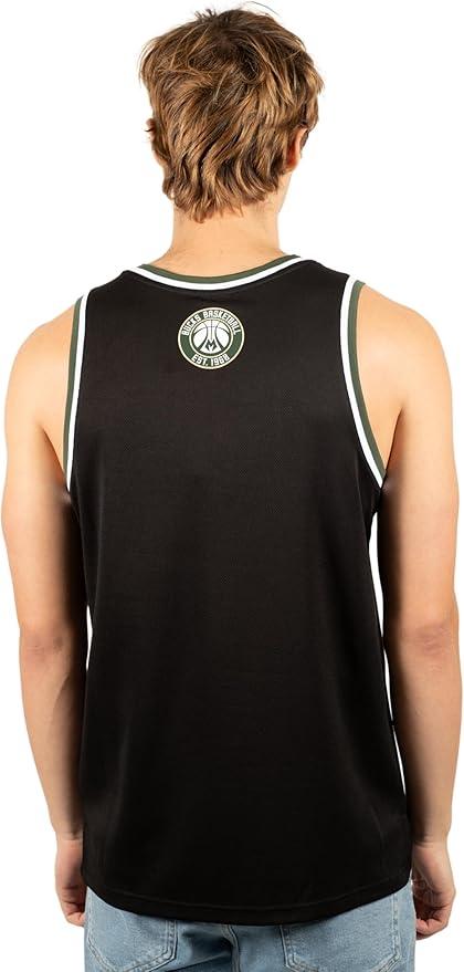 Ultra Game NBA Milwaukee Bucks Men's Sleeveless Mesh Tank Top Muscle T-Shirt|Milwaukee Bucks - UltraGameShop