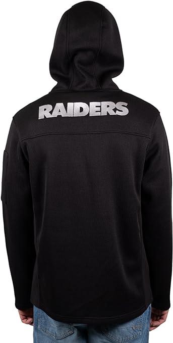 Ultra Game NFL Las Vegas Raiders Mens Standard Extra Soft Fleece Full Zip Hoodie Sweatshirt Jacket|Las Vegas Raiders - UltraGameShop