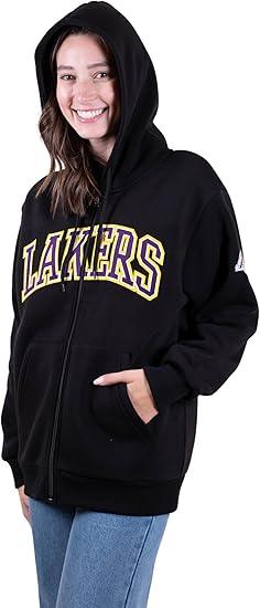 Ultra Game NBA Women's Los Angeles Lakers Super Soft Full Zip Hoodie Sweatshirt | Los Angeles Lakers - UltraGameShop