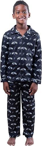 Ultra Game NBA San Antonio Spurs Boys 2-Piece Loose-fit Button Down Pajamas Set|San Antonio Spurs - UltraGameShop