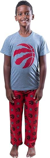 Ultra Game NBA Toronto Raptors Boys 2 Piece Tee Shirt & Lounge Pants Pajama Set| Toronto Raptors - UltraGameShop