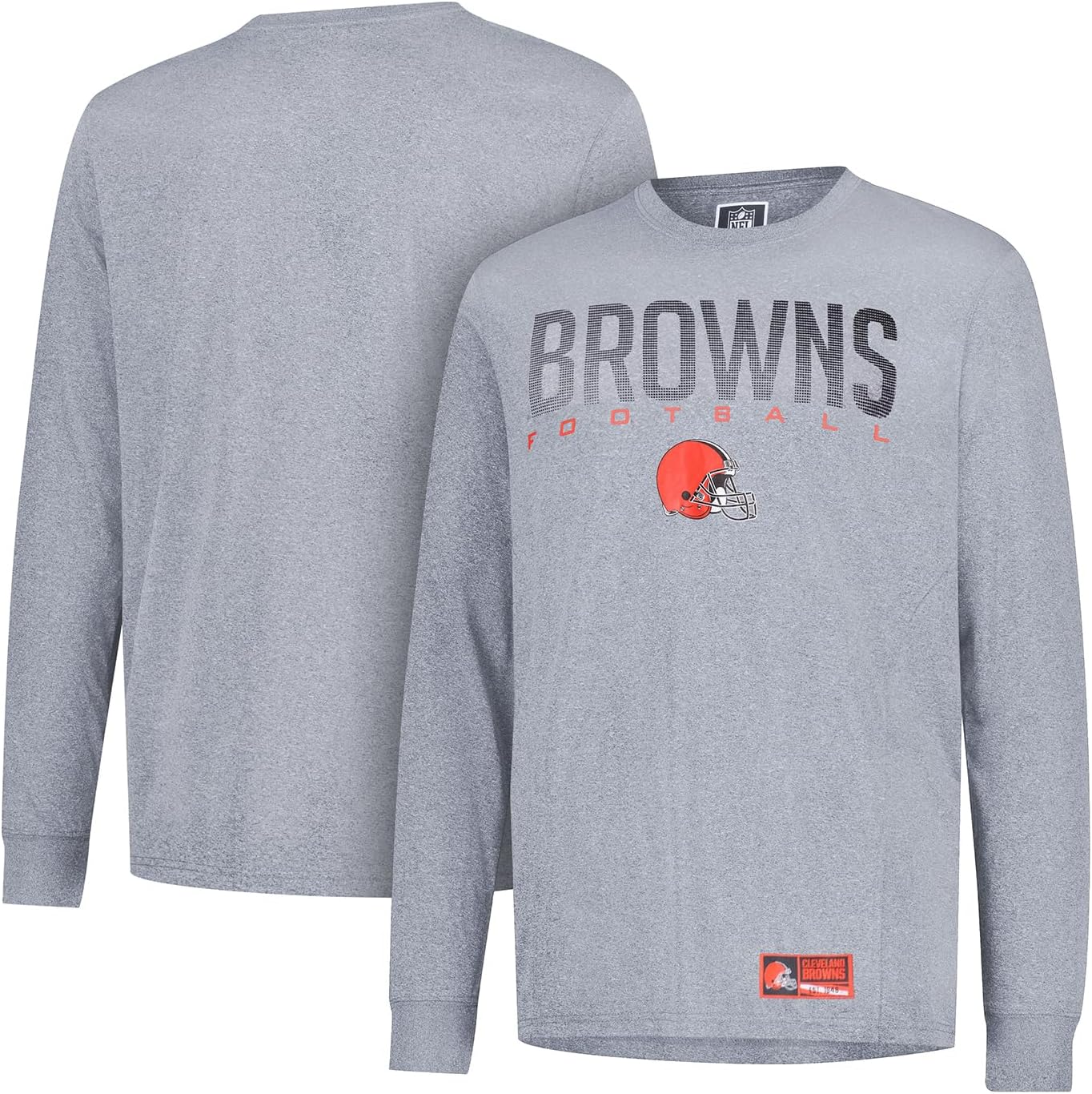 Ultra Game Men's NFL Official Super Soft Game Day Long Sleeve T-Shirt, Cleveland Browns|Cleveland Browns