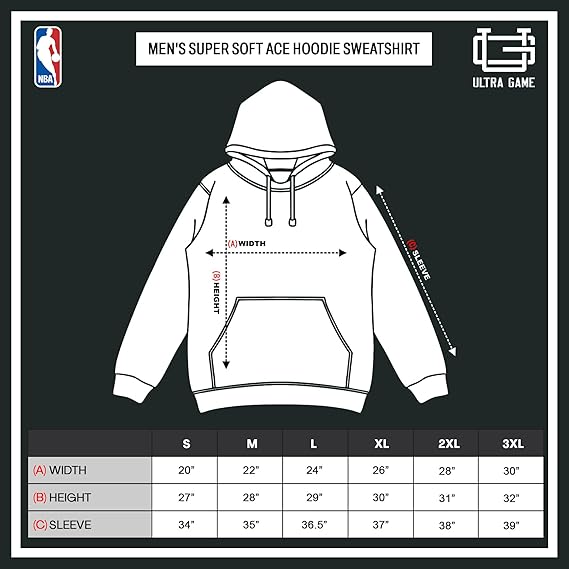 Ultra Game NBA Official Men’s Standard Super Soft Ace Hoodie Sweatshirt, Philadelphia 76ers, Team Color|Philadelphia 76ers