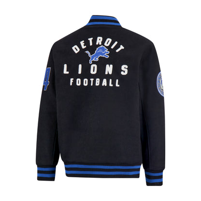 Ultra Game NFL Official Adults Classic Varsity Coaches Jacket Coat - Unisex, Detroit Lions, Team Color|Detroit Lions